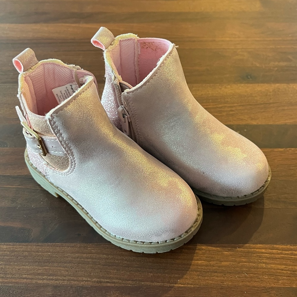 Stepping Stones pink glitter bootie size 5 toddler.